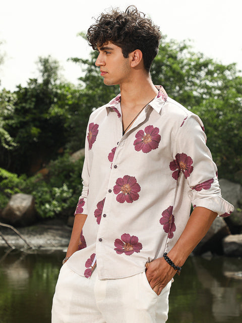 Game Face Blooming Flora Imprint Shirt
