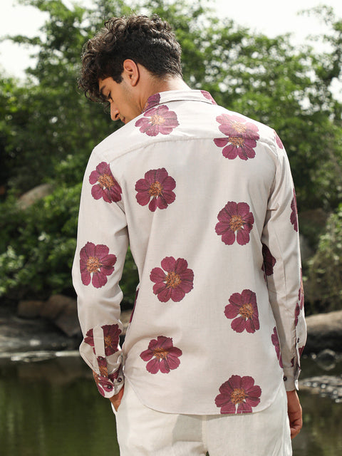 Game Face Blooming Flora Imprint Shirt