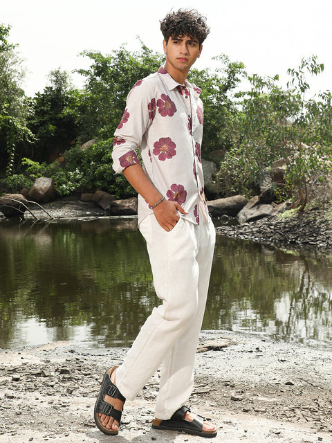 Game Face Blooming Flora Imprint Shirt
