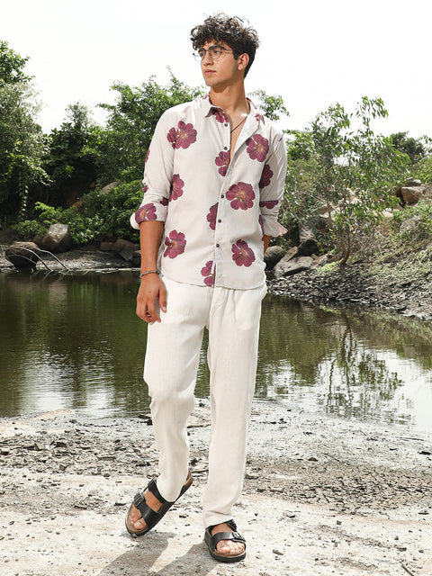 Game Face Blooming Flora Imprint Shirt