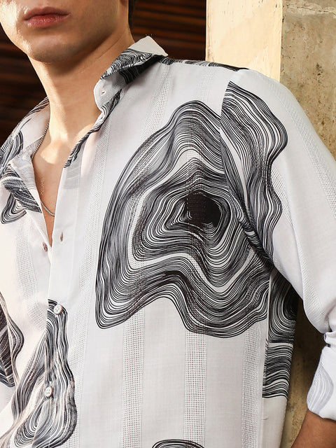 Behookd Contrast-Spool Jacquard Shirt