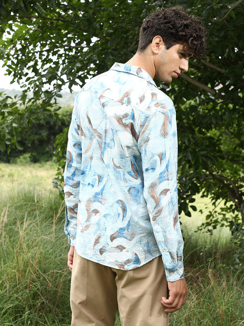 Game Face Waterbrush-Imprint Dobby Shirt
