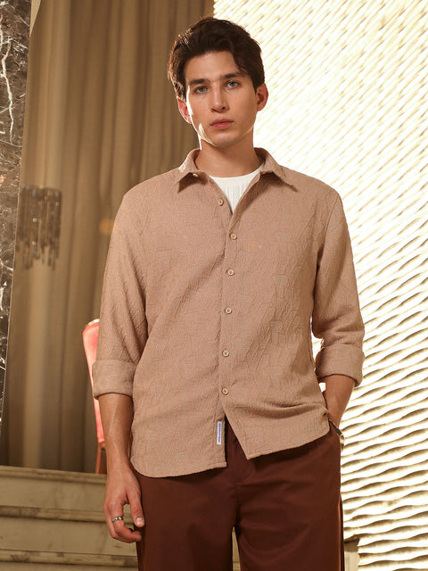 Game Face Geo-Abstract Jacquard Shirt