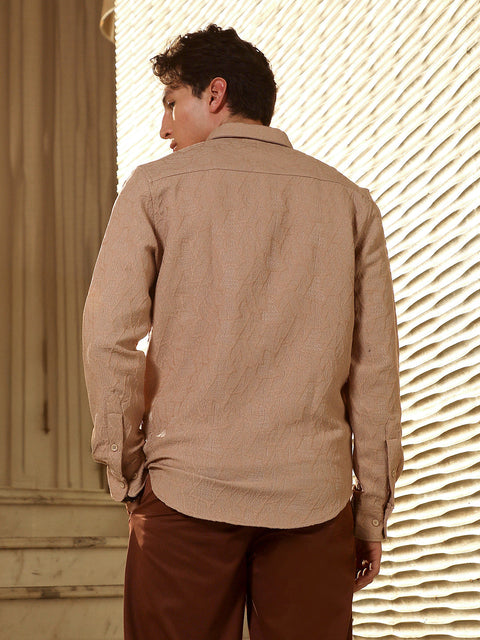 Game Face Geo-Abstract Jacquard Shirt