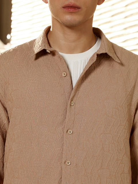 Game Face Geo-Abstract Jacquard Shirt