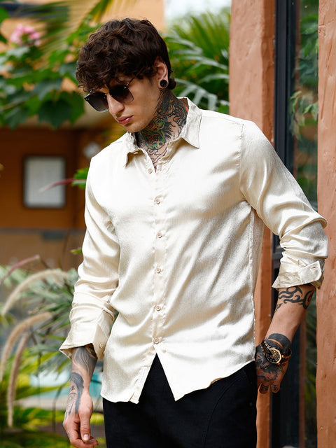 Interim Crushed-Satin Regular Shirt