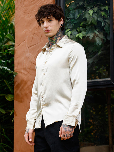 Interim Crushed-Satin Regular Shirt