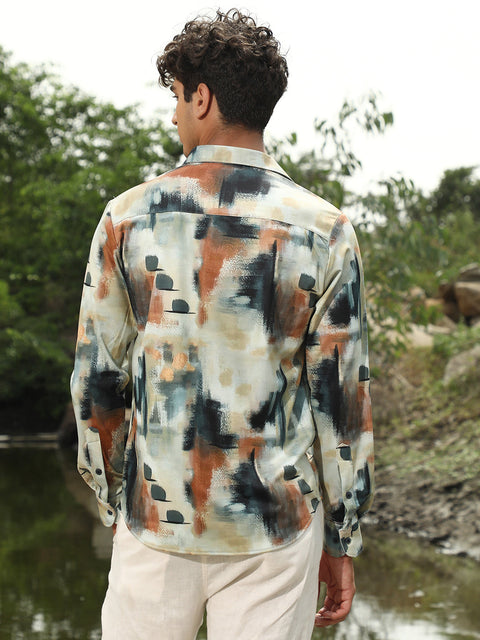 Game Face Abstract-Brushed Imprint Shirt