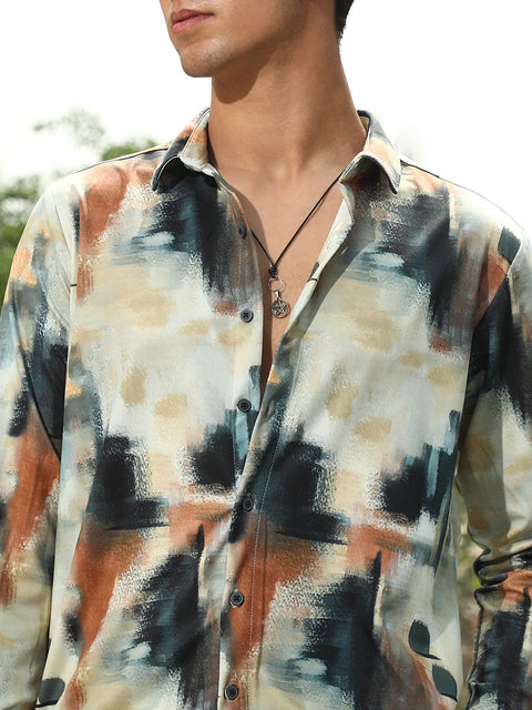 Game Face Abstract-Brushed Imprint Shirt