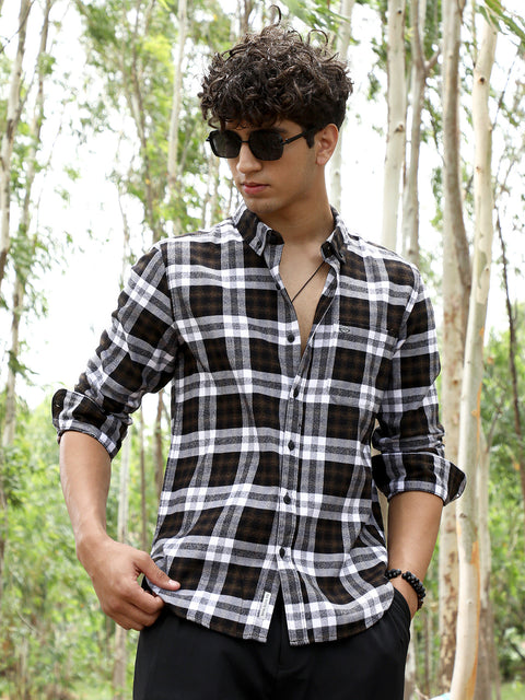 Game Face Tartan-Woven Regular Shirt