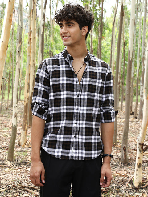 Game Face Tartan-Woven Regular Shirt