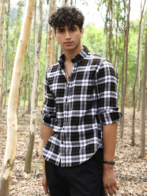 Game Face Tartan-Woven Regular Shirt