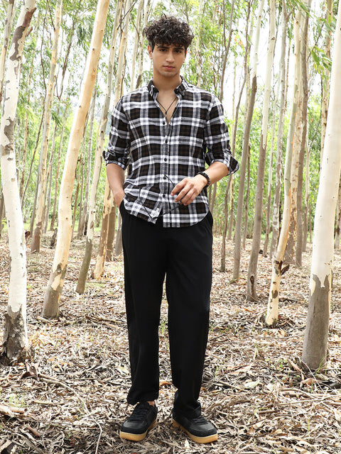 Game Face Tartan-Woven Regular Shirt