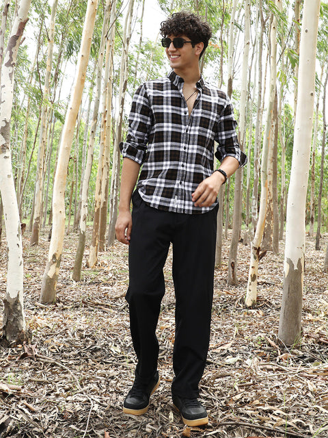 Game Face Tartan-Woven Regular Shirt