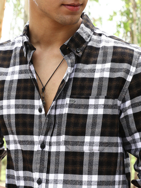 Game Face Tartan-Woven Regular Shirt