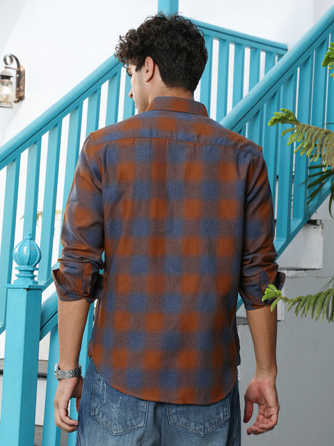 STARCAST Brushing-Checks Regular Shirt