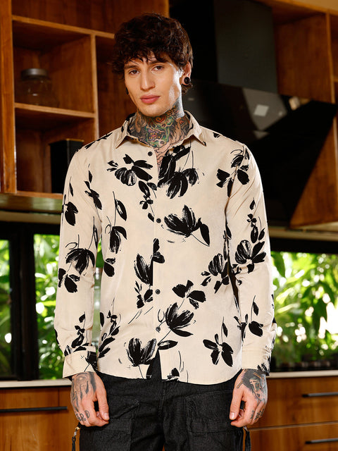 Hookd Flora-Stroke Imprint Shirt