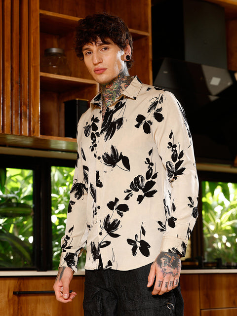 Hookd Flora-Stroke Imprint Shirt