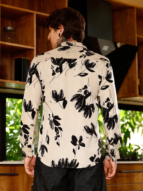 Hookd Flora-Stroke Imprint Shirt