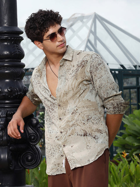 STARCAST Marble-Specks Imprint Shirt