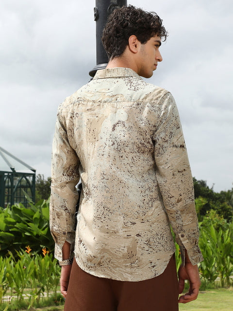 STARCAST Marble-Specks Imprint Shirt