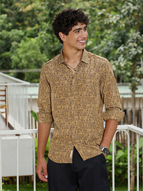 Hookd Indie Floral-Motif Imprint Shirt