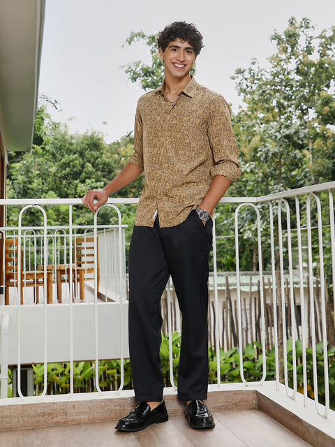 Hookd Indie Floral-Motif Imprint Shirt