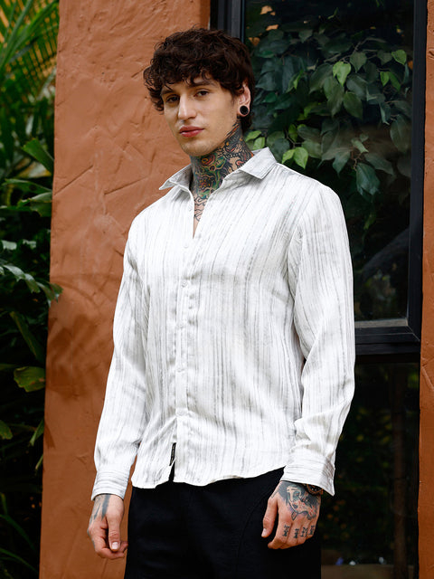 Hookd Grazed-Textured Shirt