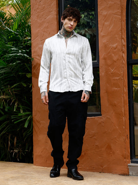 Hookd Grazed-Textured Shirt