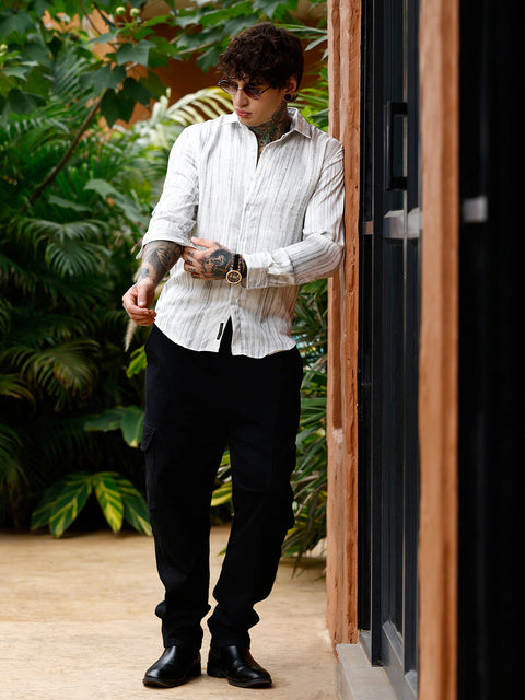 Hookd Grazed-Textured Shirt
