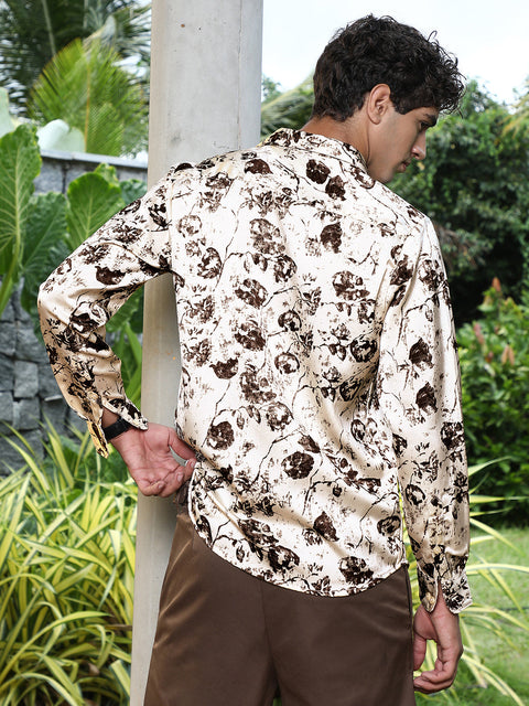 JINX Faded-Flora Jacquard Shirt