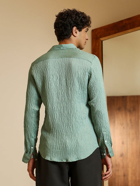 Hookd Solid Creased-Tactile Shirt
