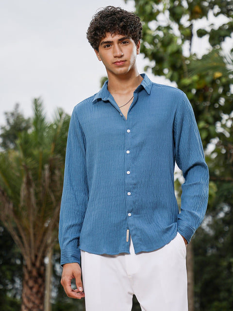 Hookd Solid Creased-Tactile Shirt