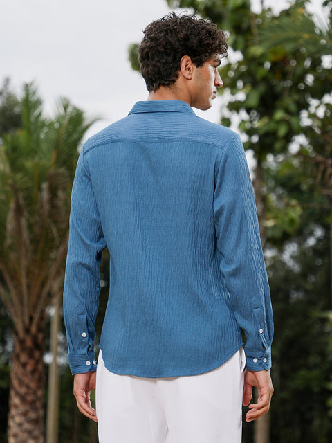 Hookd Solid Creased-Tactile Shirt