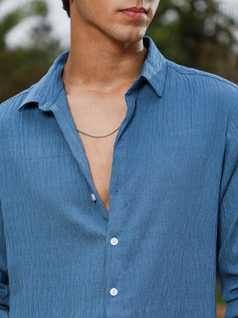 Hookd Solid Creased-Tactile Shirt