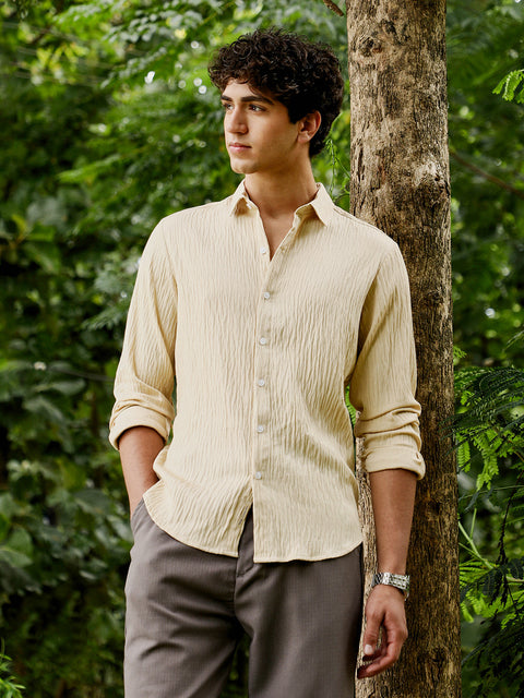 Hookd Solid Creased-Tactile Shirt
