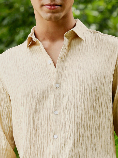 Hookd Solid Creased-Tactile Shirt