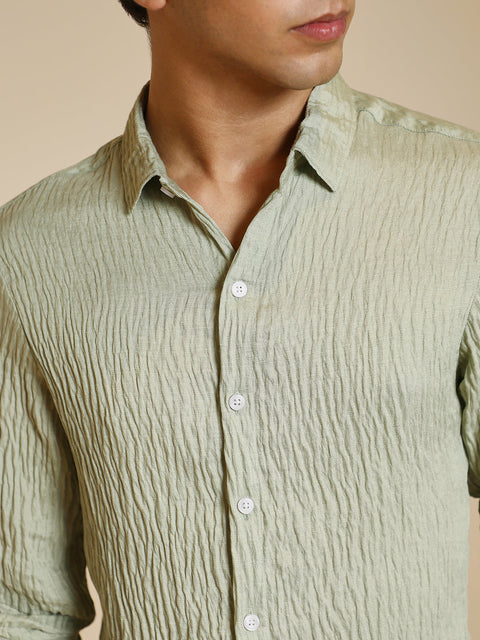 Hookd Solid Creased-Tactile Shirt