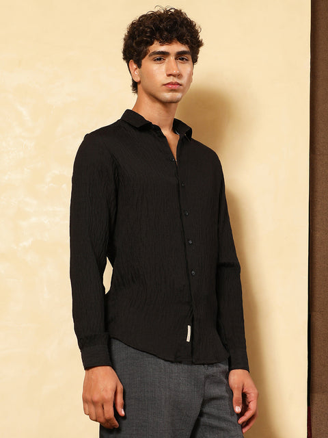 Just Be Solid Creased-Tactile Shirt