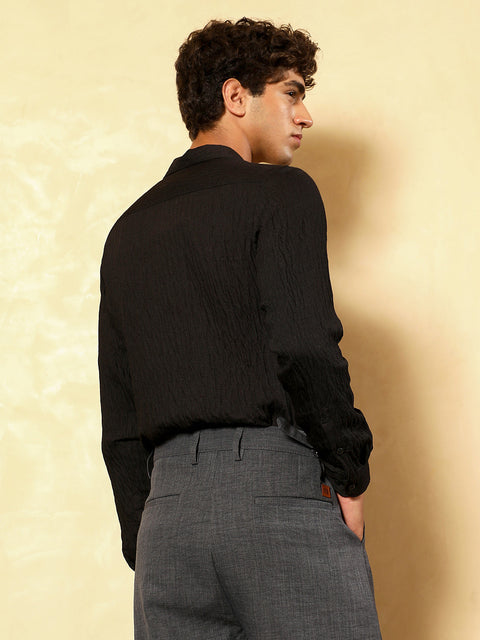 Just Be Solid Creased-Tactile Shirt