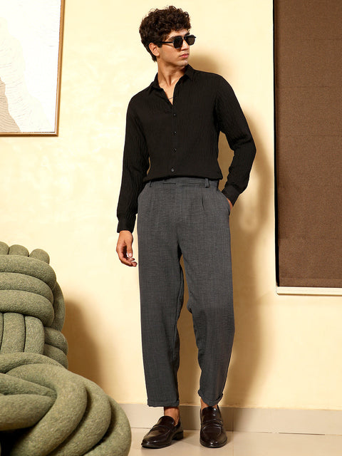 Just Be Solid Creased-Tactile Shirt