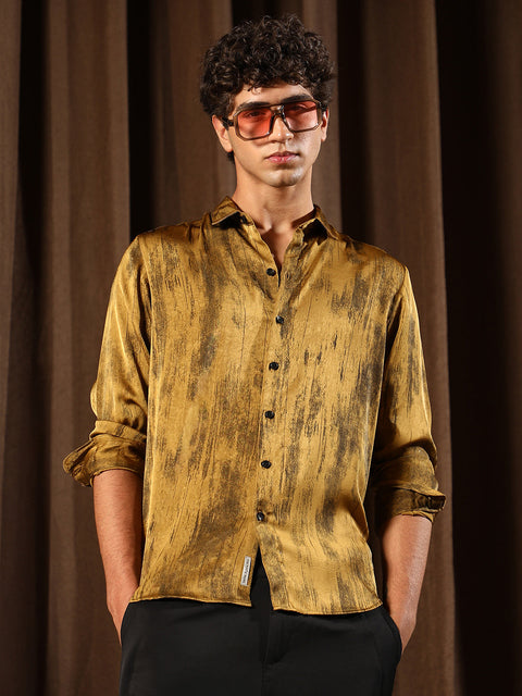 Just Be Gleaming-Grazed Satin Shirt