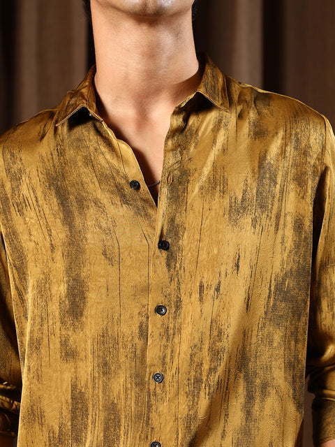 Just Be Gleaming-Grazed Satin Shirt