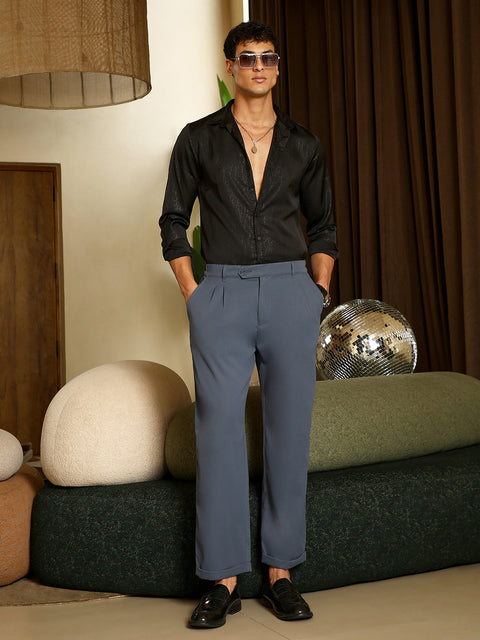 Just Be Axon-Jacquard Satin Shirt