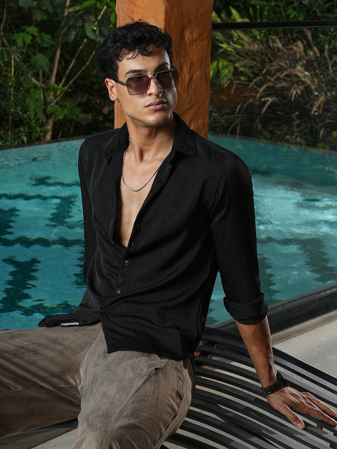 Just Be Crushed-Textured Shirt