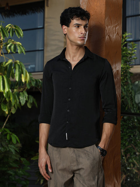 Just Be Crushed-Textured Shirt