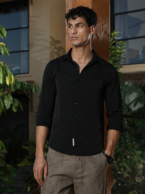 Just Be Crushed-Textured Shirt