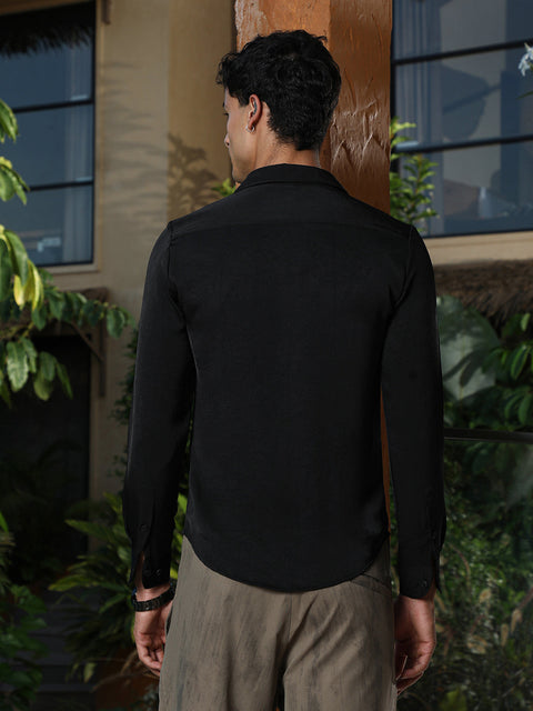 Just Be Crushed-Textured Shirt