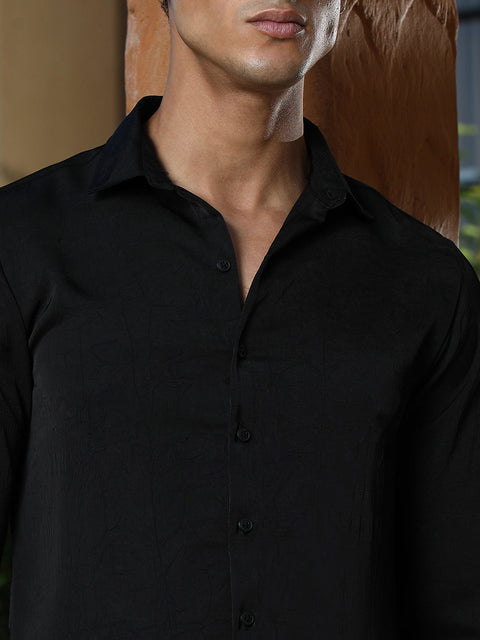 Just Be Crushed-Textured Shirt