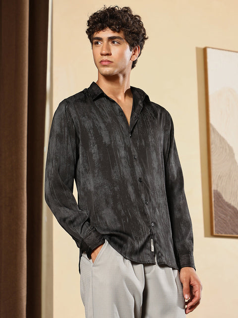 Just Be Gleaming-Grazed Satin Shirt